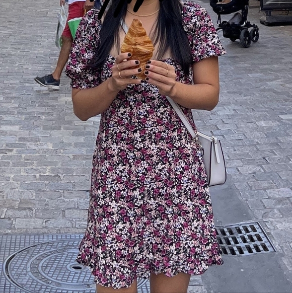 Miss Selfridge Petite Floral Tea Dress, Size 2 - Picture 4 of 4